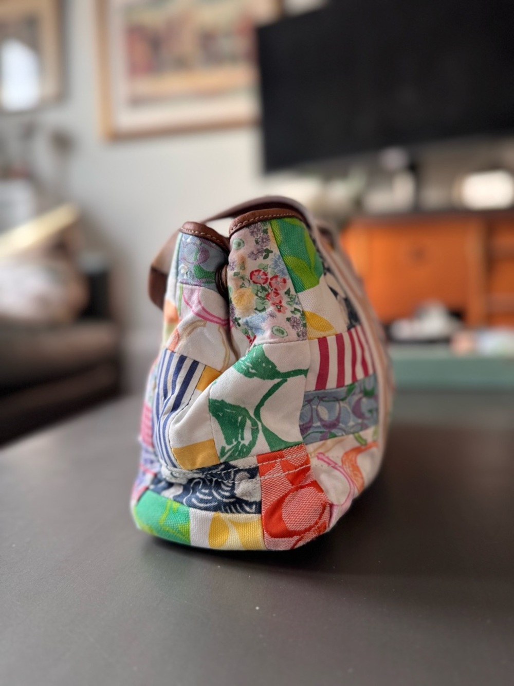 Vintage Y2K Coach Hamptons Weekend Patchwork Tote Bag and Zipper Wallet - Picture 5 of 9